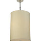 Meyda Lighting Cilindro 14" 3-Light Mahogany Bronze Pendant Light With White Shade