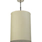 Meyda Lighting Cilindro 14" 3-Light Mahogany Bronze Pendant Light With White Shade
