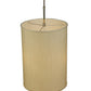 Meyda Lighting Cilindro 14" 3-Light Mahogany Bronze Pendant Light With White Shade