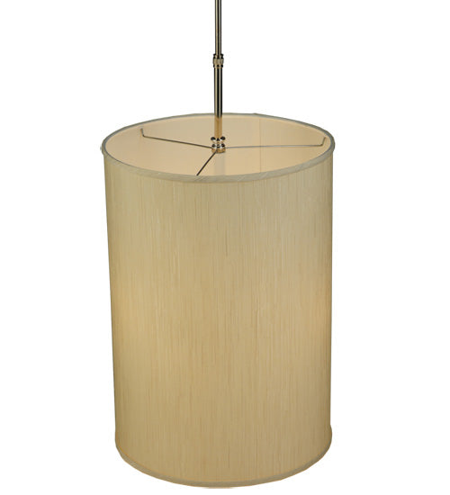 Meyda Lighting Cilindro 14" 3-Light Mahogany Bronze Pendant Light With White Shade
