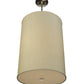 Meyda Lighting Cilindro 14" 3-Light Mahogany Bronze Pendant Light With White Shade