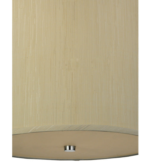 Meyda Lighting Cilindro 14" 3-Light Mahogany Bronze Pendant Light With White Shade