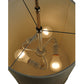 Meyda Lighting Cilindro 14" 3-Light Mahogany Bronze Pendant Light With White Shade