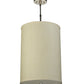 Meyda Lighting Cilindro 14" 3-Light Mahogany Bronze Pendant Light With White Shade