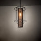 Meyda Lighting Cilindro 14" Flat Black & Metallic Bronze Golpe Pendant Light