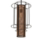 Meyda Lighting Cilindro 14" Flat Black & Metallic Bronze Golpe Pendant Light