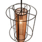 Meyda Lighting Cilindro 14" Flat Black & Metallic Bronze Golpe Pendant Light