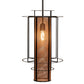 Meyda Lighting Cilindro 14" Flat Black & Metallic Bronze Golpe Pendant Light