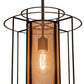 Meyda Lighting Cilindro 14" Flat Black & Metallic Bronze Golpe Pendant Light