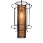 Meyda Lighting Cilindro 14" Flat Black & Metallic Bronze Golpe Pendant Light