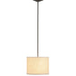 Meyda Lighting Cilindro 14" Timeless Bronze Pendant Light With Beige Textrene Shade