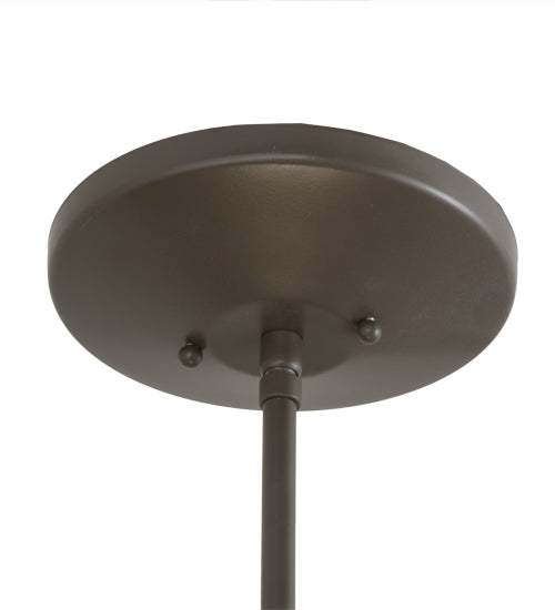 Meyda Lighting Cilindro 14" Timeless Bronze Pendant Light With Beige Textrene Shade