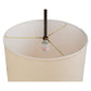 Meyda Lighting Cilindro 14" Timeless Bronze Pendant Light With Beige Textrene Shade