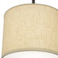 Meyda Lighting Cilindro 14" Timeless Bronze Pendant Light With Beige Textrene Shade Glass
