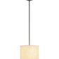 Meyda Lighting Cilindro 14" Timeless Bronze Pendant Light With Beige Textrene Shade