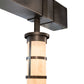 Meyda Lighting Cilindro 144" 4-Light Exterior Oil Rubbed Bronze Cityplace Pendant Light With Beige Fleshtone Idalight Shade