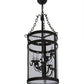 Meyda Lighting Cilindro 15" 11-Light LED Timeless Bronze Espiral Pendant Light With Clear Crystal Idalight Shade