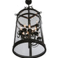 Meyda Lighting Cilindro 15" 11-Light LED Timeless Bronze Espiral Pendant Light With Clear Crystal Idalight Shade