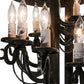 Meyda Lighting Cilindro 15" 11-Light LED Timeless Bronze Espiral Pendant Light With Clear Crystal Idalight Shade