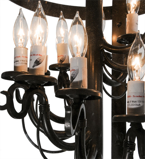 Meyda Lighting Cilindro 15" 11-Light LED Timeless Bronze Espiral Pendant Light With Clear Crystal Idalight Shade