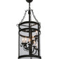 Meyda Lighting Cilindro 15" 11-Light LED Timeless Bronze Espiral Pendant Light With Clear Crystal Idalight Shade