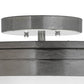 Meyda Lighting Cilindro 15" 2-Light Silver Steel Campbell Flush Mount Light With Statuario Idalight & Clear Shade Glass