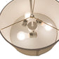 Meyda Lighting Cilindro 15" 3-Light Nickel Pendant Light With Eggshell White Textrene Shade