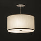 Meyda Lighting Cilindro 15" 3-Light Nickel Pendant Light With Eggshell White Textrene Shade