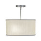 Meyda Lighting Cilindro 15" 3-Light Nickel Pendant Light With Eggshell White Textrene Shade