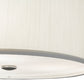 Meyda Lighting Cilindro 15" 3-Light Nickel Pendant Light With Eggshell White Textrene Shade