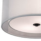 Meyda Lighting Cilindro 15" 3-Light Oil Rubbed Bronze Flush Mount Light With White Statuario Idalight & Textrene Shade