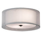 Meyda Lighting Cilindro 15" 3-Light Oil Rubbed Bronze Flush Mount Light With White Statuario Idalight & Textrene Shade