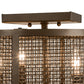 Meyda Lighting Cilindro 15" 4-Light Brown Metallic Rame Flush Mount Light
