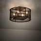 Meyda Lighting Cilindro 15" 4-Light Brown Metallic Rame Flush Mount Light