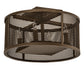 Meyda Lighting Cilindro 15" 4-Light Brown Metallic Rame Flush Mount Light