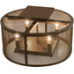 Meyda Lighting Cilindro 15" 4-Light Brown Metallic Rame Flush Mount Light