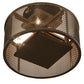 Meyda Lighting Cilindro 15" 4-Light Brown Metallic Rame Flush Mount Light