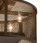 Meyda Lighting Cilindro 15" 4-Light Brown Metallic Rame Flush Mount Light