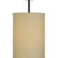 Meyda Lighting Cilindro 15" 4-Light Timeless Bronze Pendant Light With Mystic Beige Textrene