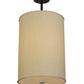 Meyda Lighting Cilindro 15" 4-Light Timeless Bronze Pendant Light With Mystic Beige Textrene