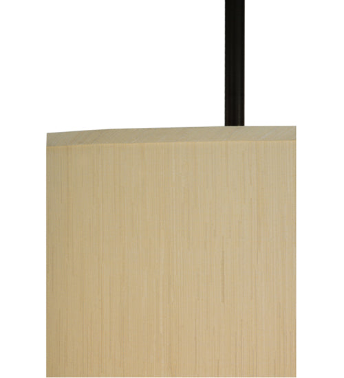 Meyda Lighting Cilindro 15" 4-Light Timeless Bronze Pendant Light With Mystic Beige Textrene