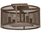 Meyda Lighting Cilindro 15" 4-Light Tyler Bronze Rame Flushmount