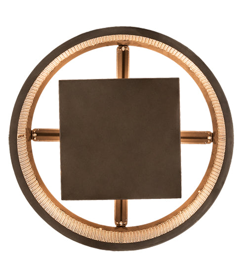 Meyda Lighting Cilindro 15" 4-Light Tyler Bronze Rame Flushmount