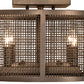 Meyda Lighting Cilindro 15" 4-Light Tyler Bronze Rame Flushmount