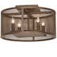 Meyda Lighting Cilindro 15" 4-Light Tyler Bronze Rame Flushmount
