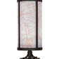 Meyda Lighting Cilindro 15" Oil Rubbed Bronze Veritas Outdoor Pier Mount Light With White & Orange Patterns Shade Glass