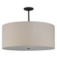 Meyda Lighting Cilindro 158439 36" 6-Light Timeless Bronze Pendant Light With Natural Textrene & Statuario Idalight Shade