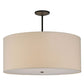 Meyda Lighting Cilindro 158439 36" 6-Light Timeless Bronze Pendant Light With Natural Textrene & Statuario Idalight Shade