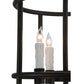 Meyda Lighting Cilindro 16" 8-Light Costello Black Air Pendant Light With White Faux Candlelight