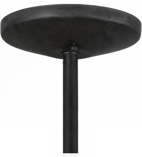 Meyda Lighting Cilindro 16" 8-Light Costello Black Air Pendant Light With White Faux Candlelight